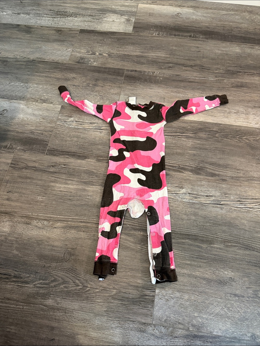 Flap Jack Kids Pink Camouflage One-Piece Romper